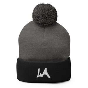 LA Slick D L A Pom Beanie