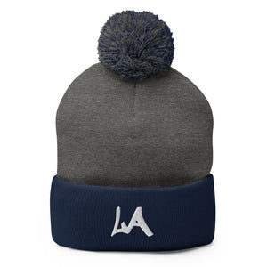 LA Slick D L A Pom Beanie