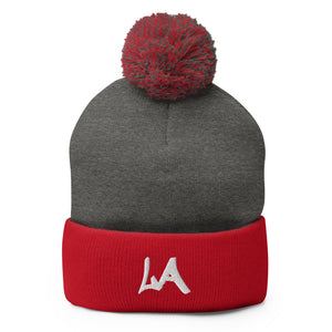 LA Slick D L A Pom Beanie