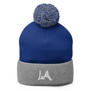 LA Slick D L A Pom Beanie